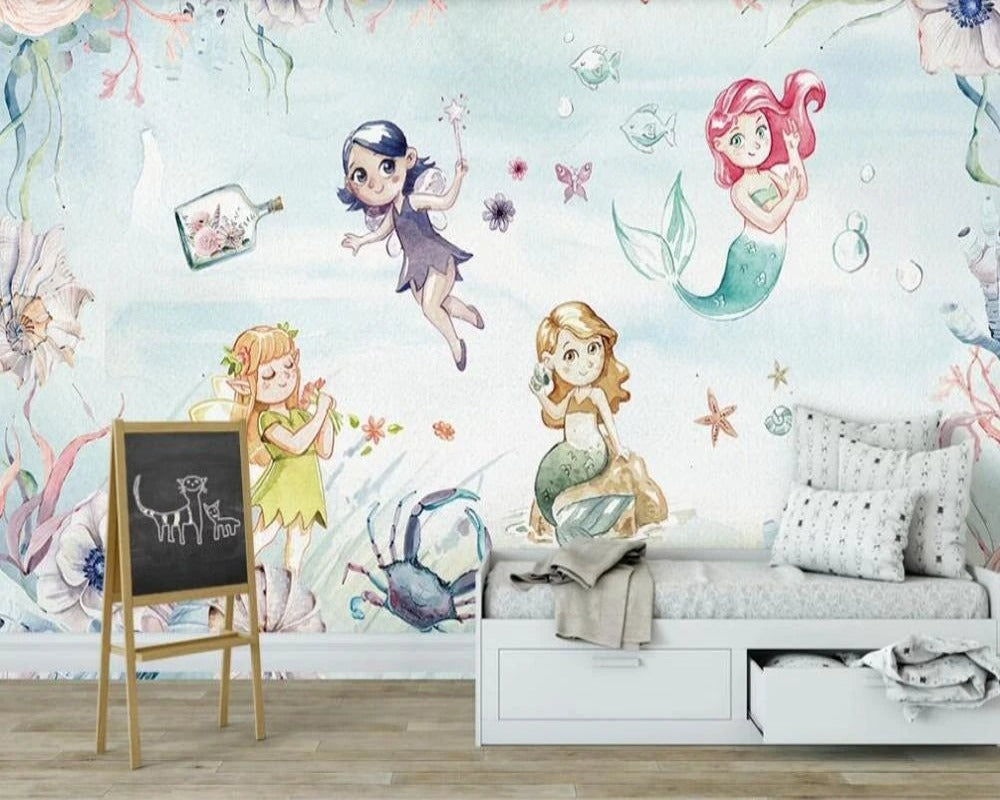 3D Wallpaper Sea World & Fairy Mermaid